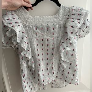 Love shack fancy blouse rose bud xs P